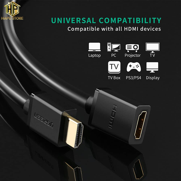 Ugreen 10140 - Cáp HDMI nối dài 0.5m chính hãng