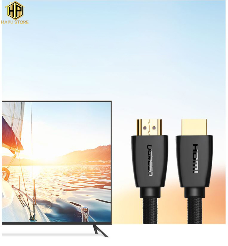 Ugreen 40408 - Cáp HDMI 2.0 dài 1m bọc lưới hỗ trợ 3D,4K cao cấp
