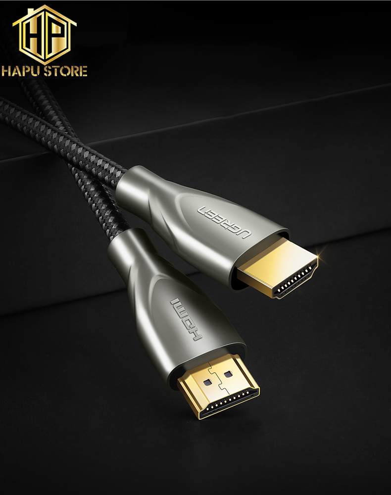 Cáp HDMI 2.0 Carbon Ugreen 50106 dài 1m chuẩn 4K,2K/60Hz cao cấp