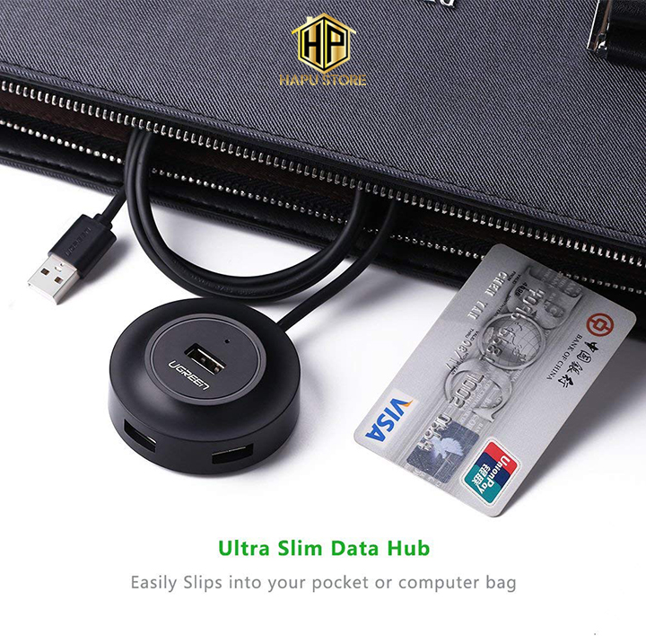 Ugreen 20277 - Bộ chia USB 4 cổng chuẩn USB 2.0 chính hãng