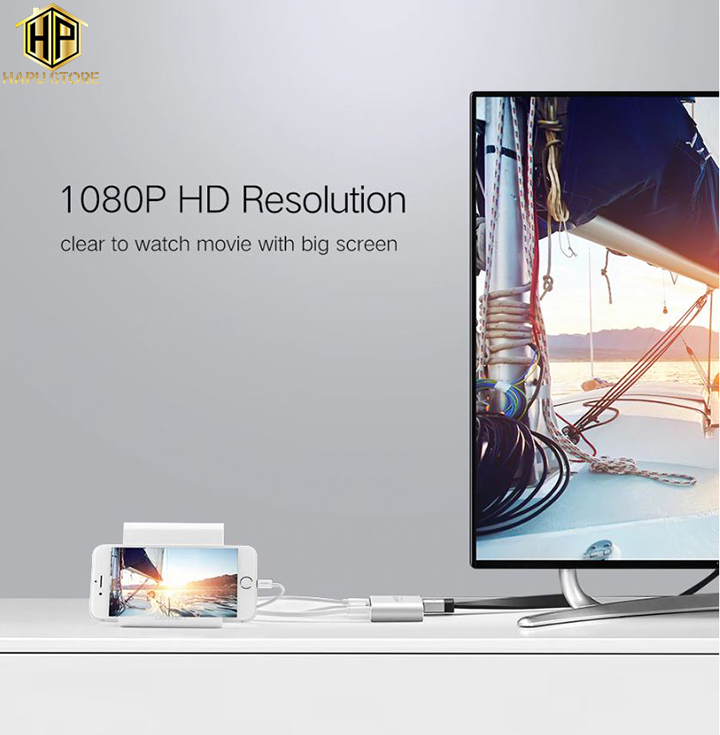 Ugreen 30522 - Kết nối điện thoại sang tivi HDMI + VGA cao cấp