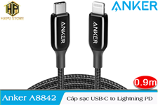 Anker Powerline+ III A8842 - Cáp sạc Lightning to USB-C dài 0.9m chính hãng