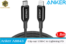 Anker Powerline+ III A8843 - Cáp sạc Lightning to USB-C dài 1,8m chính hãng