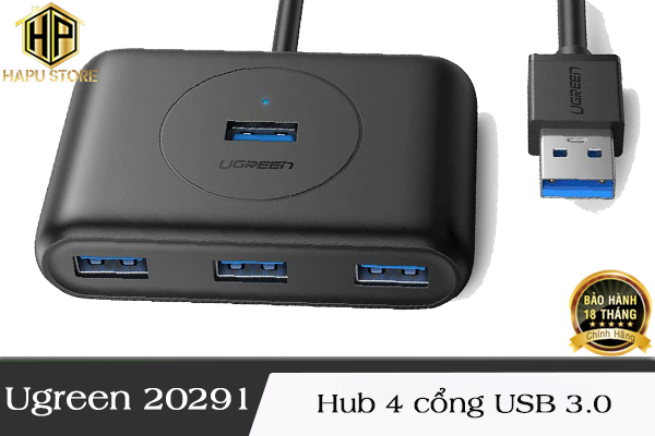 Bộ chia USB 3.0 1 ra 4 Ugreen 20291 dài 1m chính hãng