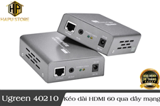 Bộ kéo dài HDMI 60M qua cáp mạng Lan Ugreen 40210 chính hãng
