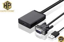 Cáp chuyển đổi VGA sang HDMI Ugreen 40213 hỗ trợ Audio chính hãng