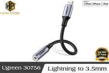 Cáp Lightning to 3.5mm Ugreen 30756 chuẩn mFi dành cho iPhone cao cấp