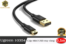 Cáp Mini USB sang USB 2.0 Ugreen 10354 dài 0,5m chính hãng