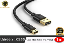 Cáp Mini USB sang USB 2.0 Ugreen 10355 dài 1m chính hãng