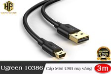 Cáp Mini USB sang USB 2.0 Ugreen 10386 dài 3m chính hãng