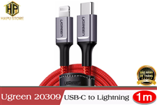 Cáp sạc USB-C sang Lightning Ugreen 20309 dài 1m màu đỏ chính hãng
