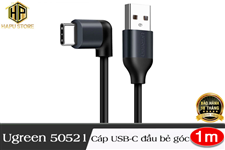 Cáp USB type C to USB 2.0 Ugreen 50521 dài 1m đầu bẻ góc 90 độ chính hãng