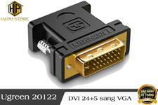 Đầu chuyển đổi DVI-I 24+5 sang VGA Ugreen 20122 chính hãng