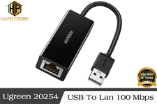 Ugreen 20254 - USB 2.0 to Lan RJ45 dành cho PC, Macbook chính hãng
