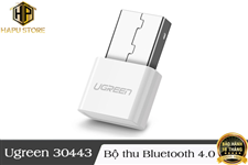 Ugreen 30443 - USB thu Bluetooth 4.0 màu trắng chính hãng