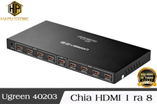 Ugreen 40203 - Bộ chia HDMI 1 vào 8 ra hỗ trợ Full HD chính hãng