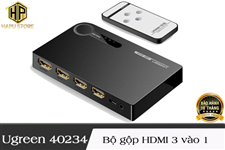 Ugreen 40234 - Bộ gộp tín hiệu HDMI 3 vào 1 ra hỗ trợ Full HD cao cấp