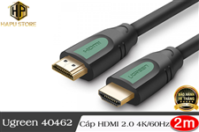 Ugreen 40462 - Cáp HDMI 2.0 dài 2m chính hãng hỗ trợ 3D,4K