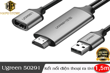 Ugreen 50291 - Kết nối điện thoại, máy tính bảng sang tivi, máy chiếu HDMI chính hãng
