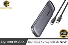 Ugreen 60354 - Hộp đựng ổ cứng SSD M.2 NVMe tích hợp đầu đọc thẻ chuẩn USB Type C