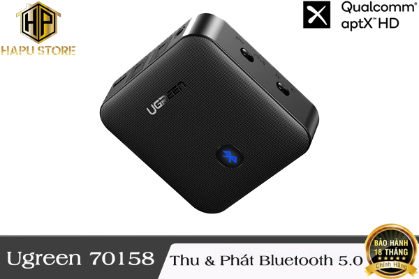 Ugreen 70158 - Bộ thu và phát Bluetooth 5.0 SPDIF, Optical hỗ trợ APTX chính hãng
